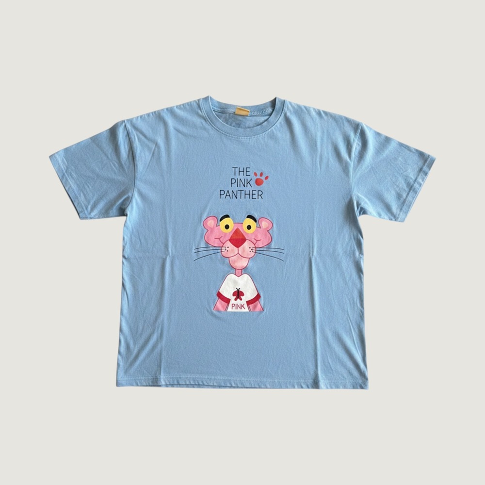 The Pink Panther Feel Good Retro Graphic T-Shirt Blue Women's XL‎